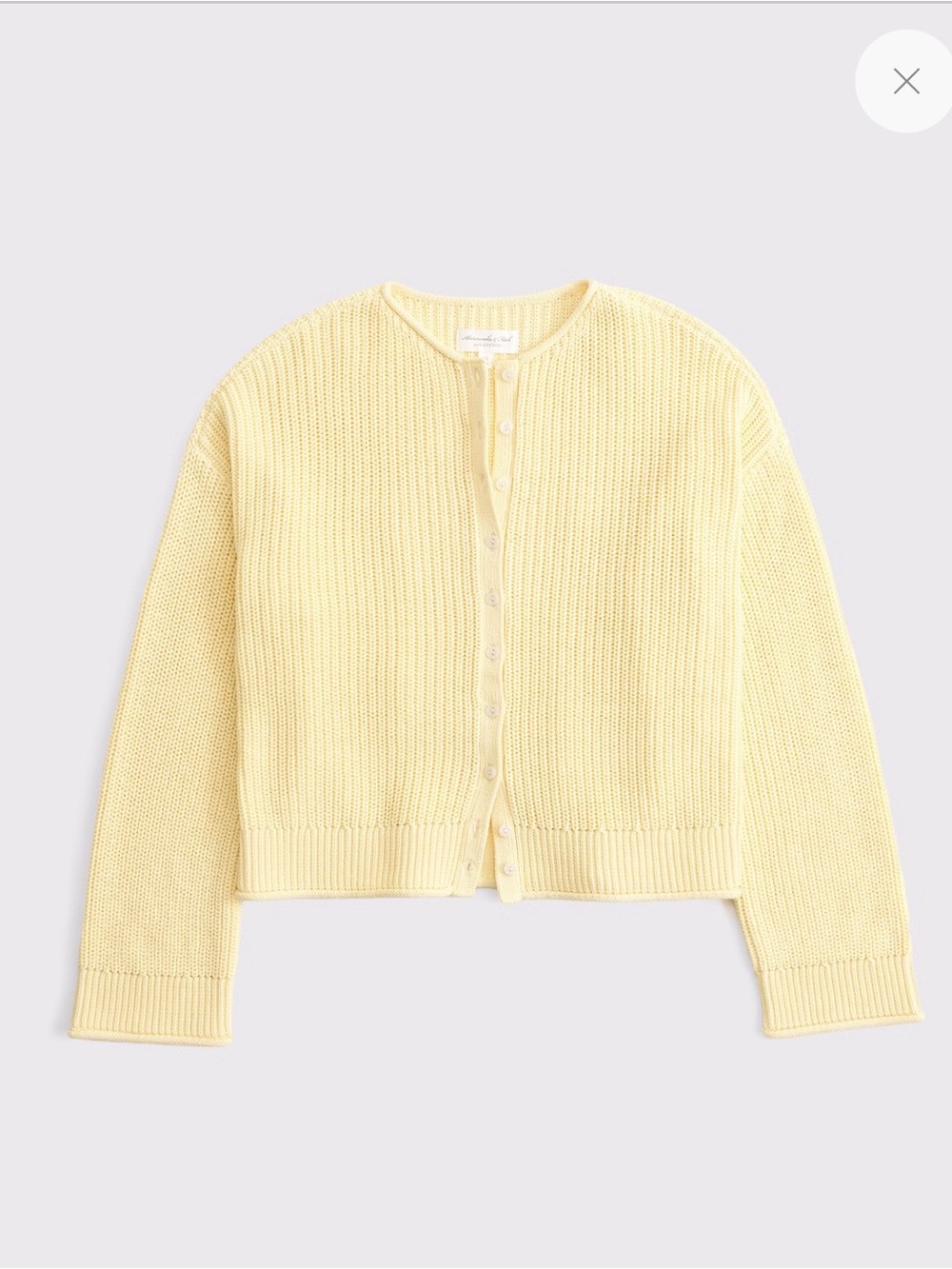 A&F Cotton Roll Neck Cardigan